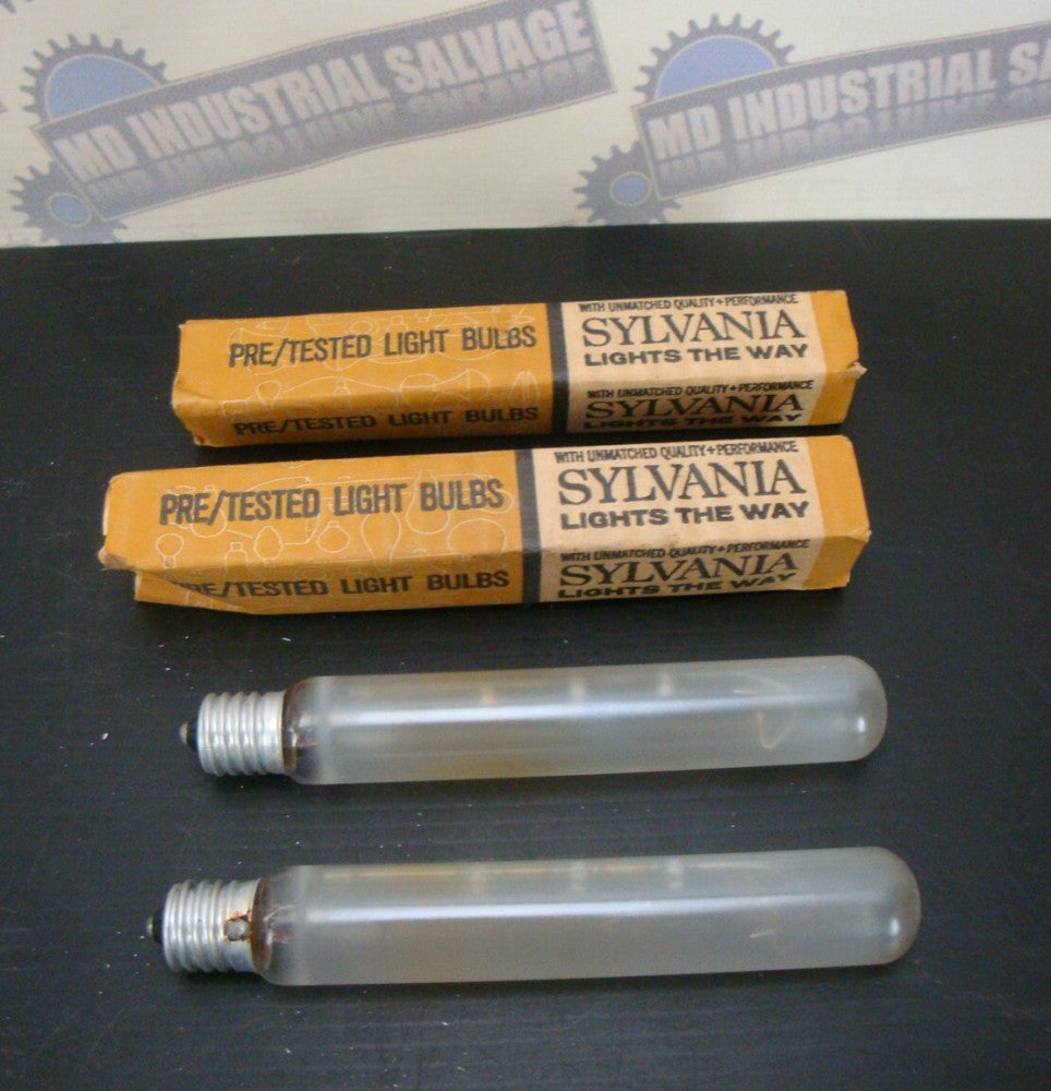 (2 Bulbs) SYLVANIA Part# T6 1/2-A Frosted Tubular EXIT SIGN LAMP 7.5 W, 10.5V