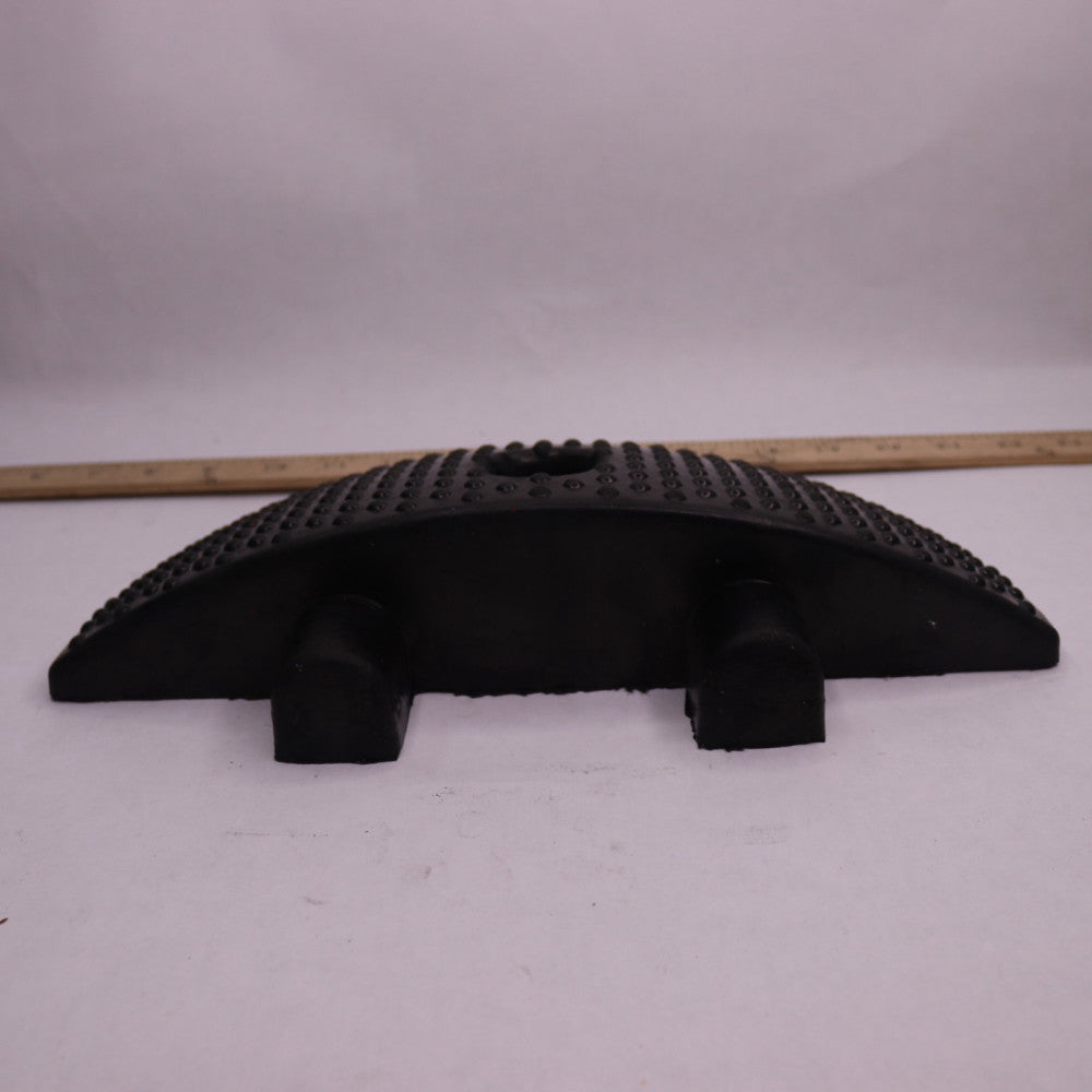 Modular Rubber Traffic Speed Bumps Single End Caps Black