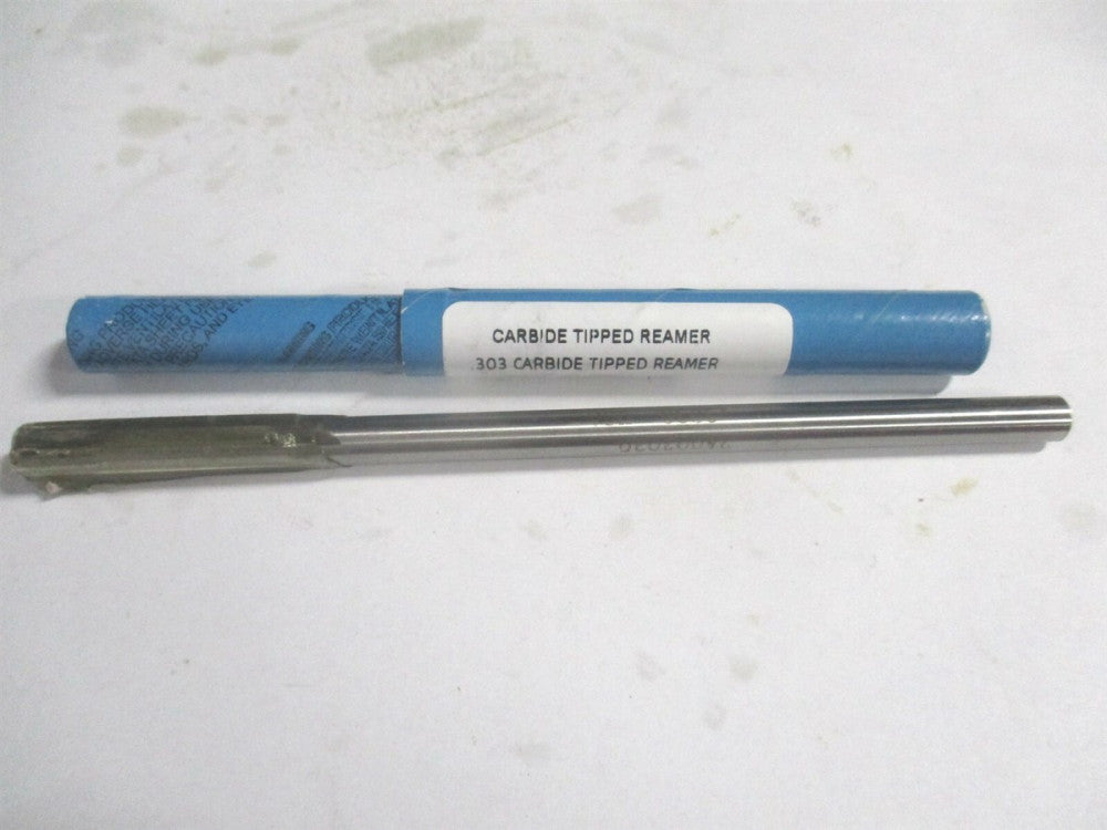 (4200.303) 0.303 x 1-1/2" x 6" Straight Shank Carbide-Tipped 4Fl Chucking Reamer