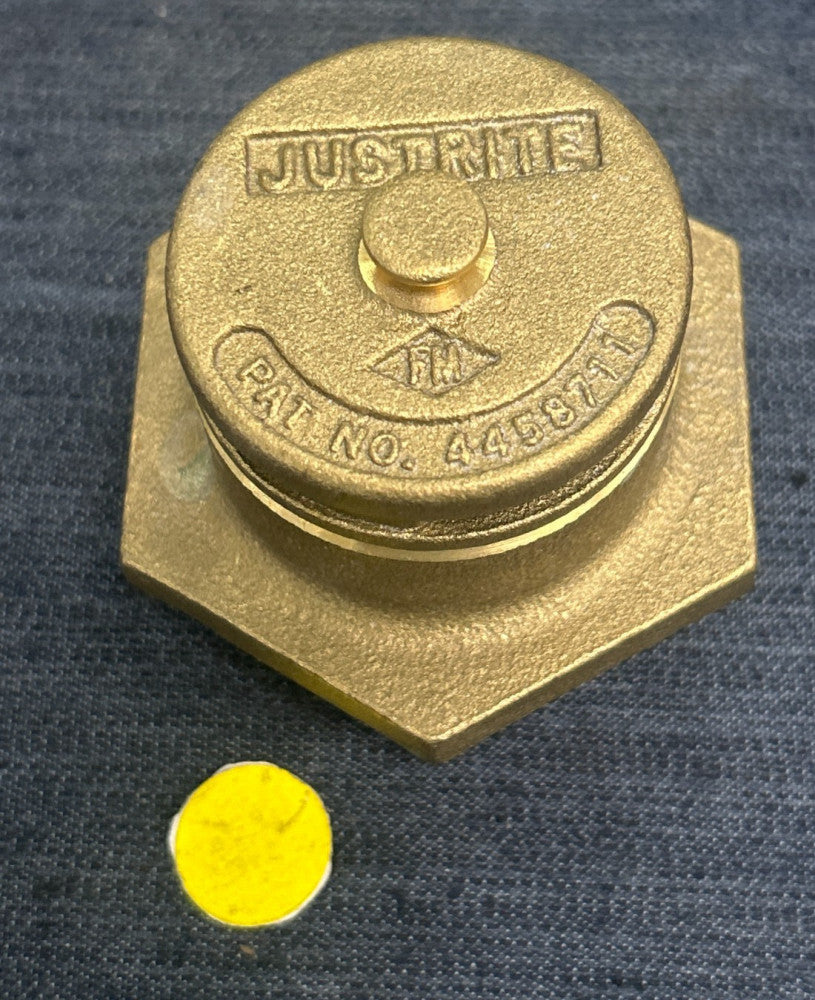 JUSTRITE BRASS 2"  DUAL-ACTION DRUM VENT  PAT NO 4458711