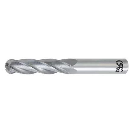Osg 464-5000-Bn08 Ball End Mill,4" L,1/2" Shank Dia.