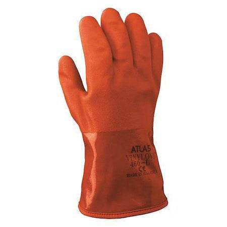 Showa 460M-08 460 Chemical Resistant Gloves, Pvc Coating, Cotton, Fixed