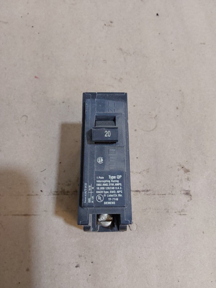 Siemens, Q120, Circuit Breaker, 20 Amps, 1 Pole, 120 V