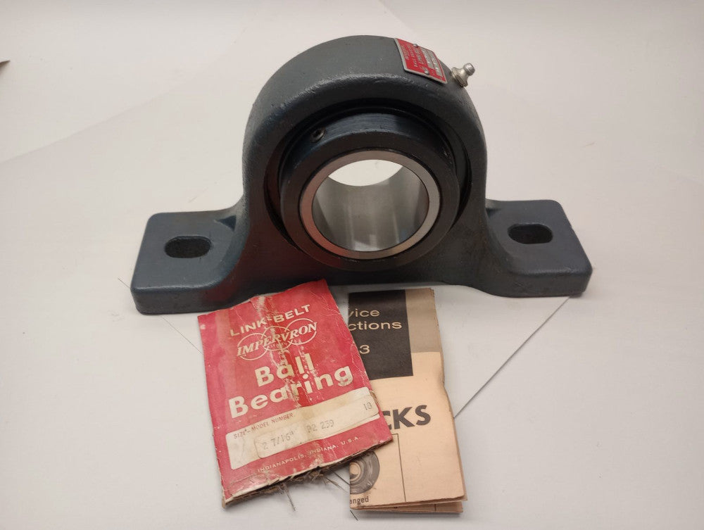Link-Belt P2-239 Pillow Block Ball Bearing Unit 2-bolt 2-7/16(2.4375)bore P2B207