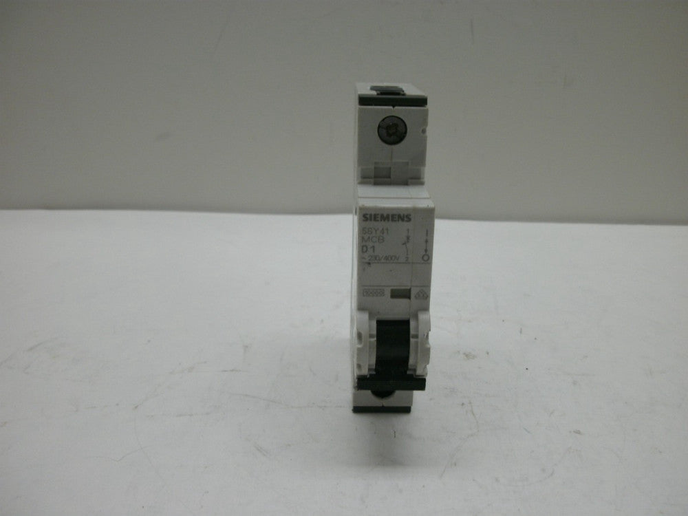 SIEMENS 5SY4101-8 CIRCUIT BREAKER 1 POLE ~230-400V 1 AMP 7.5Ka DIN MNT. UL1077