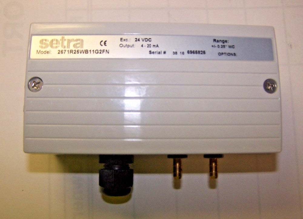 SETRA 24 VDC 4-20 mA PRESSURE TRANSDUCER  2671R25WB11G2FN
