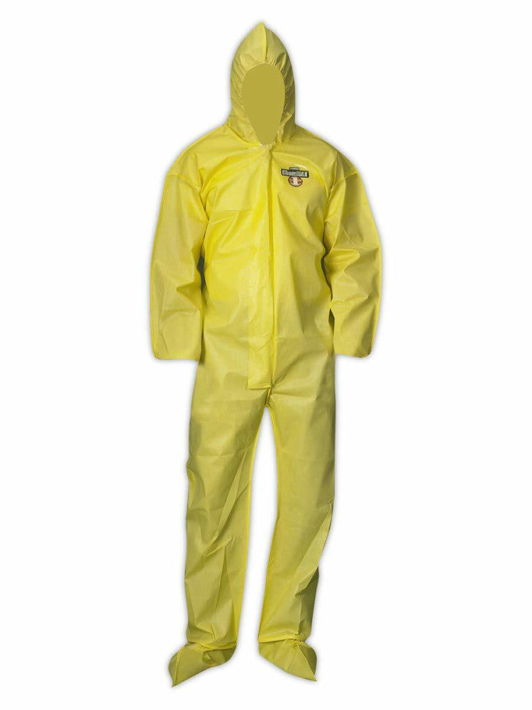 Qty 1 Lakeland C5414 Chemical Protection Suit Coverall XL Attached Hood, Boots
