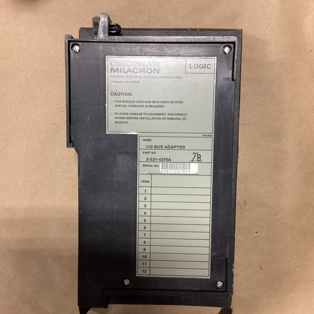 CINCINNATI MILACRON 3-531-4370A REV. B I/O BUS ADAPTER 35314370A