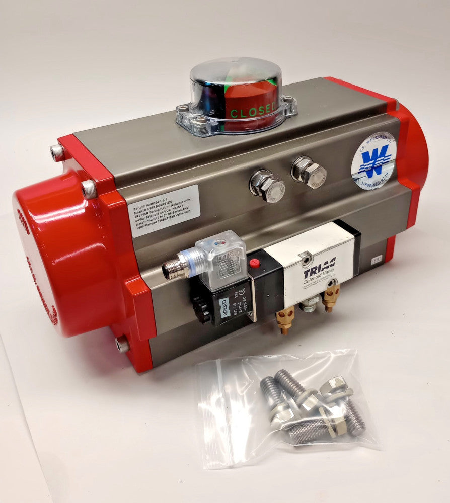 Triac 2R300SR Used Actuator 4-Way Solenoid 24VDC from D9F13002R6SDX 3-inch D9