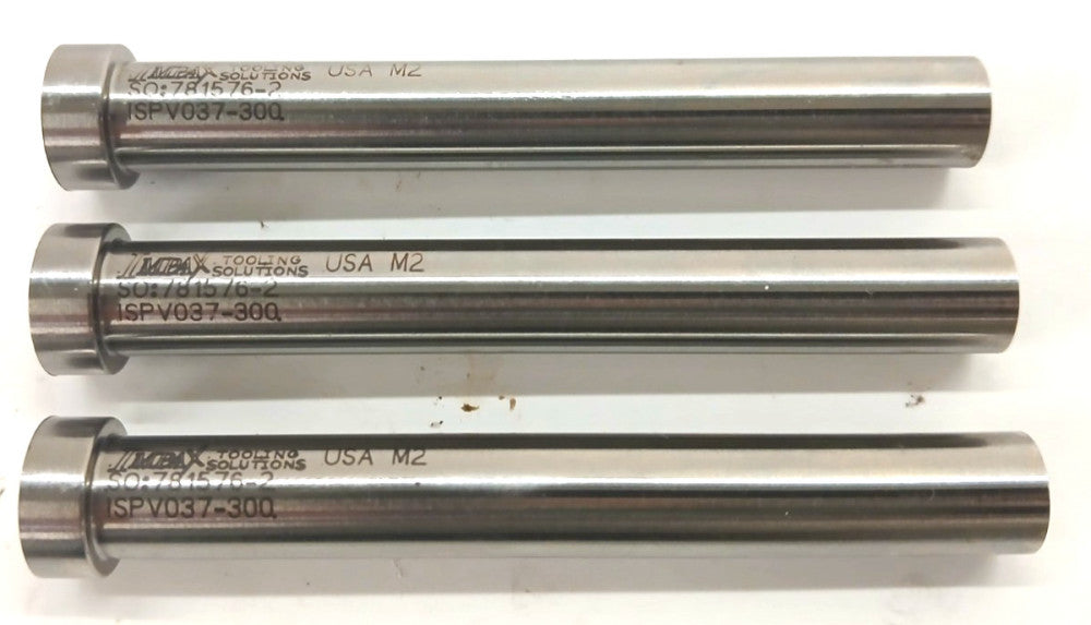 IMPAX TOOLING BLANK MOLD DIE AND PUNCHES M2 ISPV037-300 SHAFT DIA 3/8  LOT OF 3