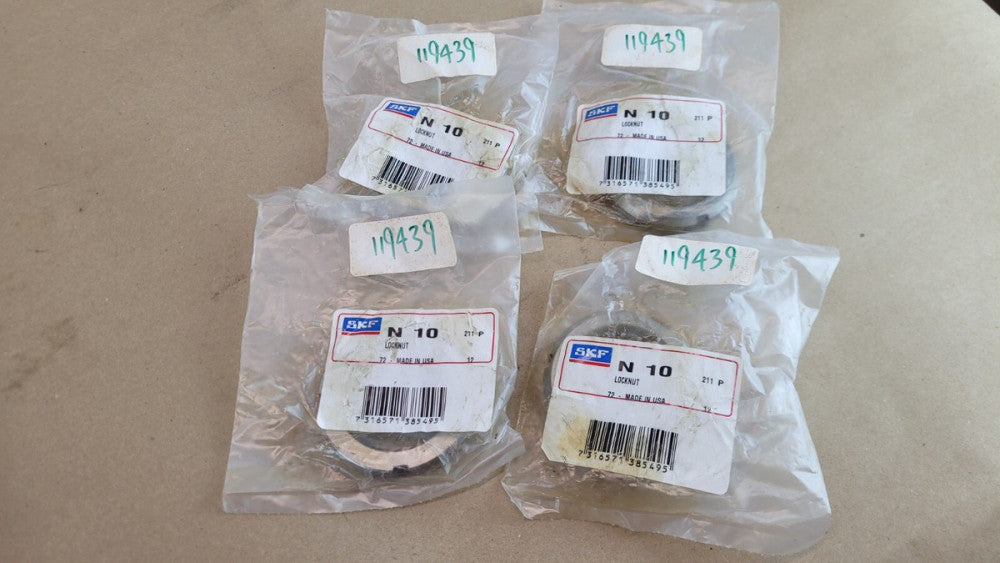 Lot of 4 SKF N10 Bearing Locknuts