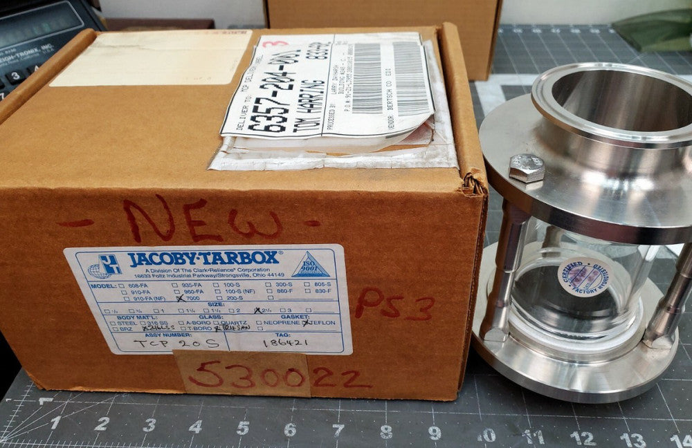 JACOBY-TARBOX TRU-SAN 7000 SANITARY FLOW INDICATOR 2-1/2"OD GLASS [A2BD]