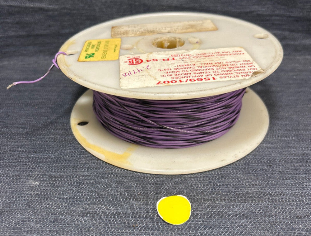 22-AWG VIOLET/BLACK STRIPED HOOK-UP WIRE 700FT TINNED COPPER