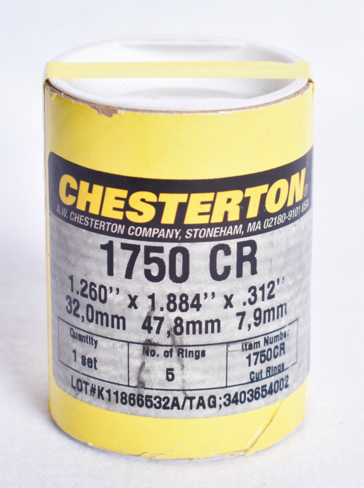 Chesterton 5 Ring Set 1.260" x 1.884" x .312"  1750 CR 1750CR  Factory Sealed