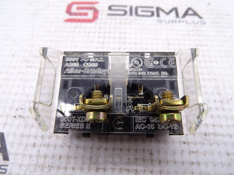 ALLEN BRADLEY 800T-XD3 SERIES E CONTACT BLOCK