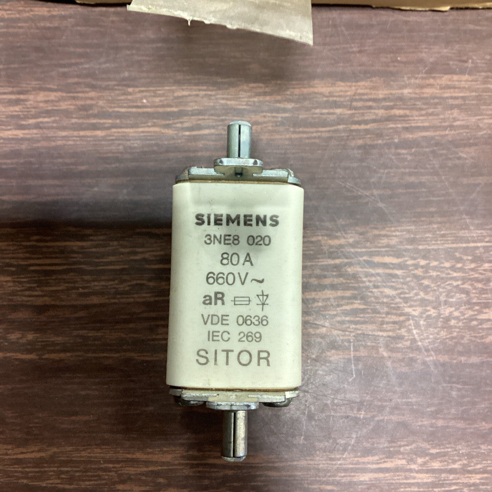 Siemens 3NE8 020 80 Amp 80A 660V SITOR 1 Box Of 5 Fuses