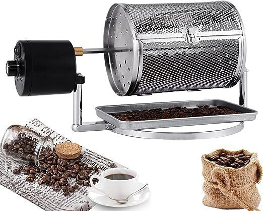 110V 220V Home Kitchen Electric Coffee Bean Roaster Machine Stainless Steel NEW