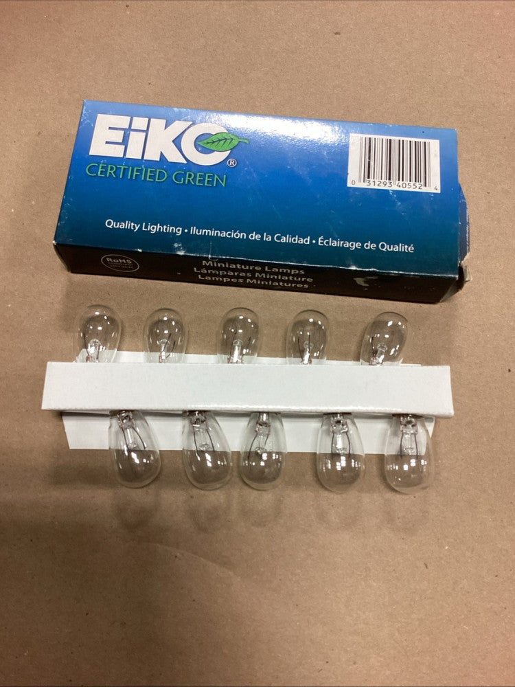 EIKO Certified Green 3S6/5-120V Miniature Lamps - 10 Bulbs