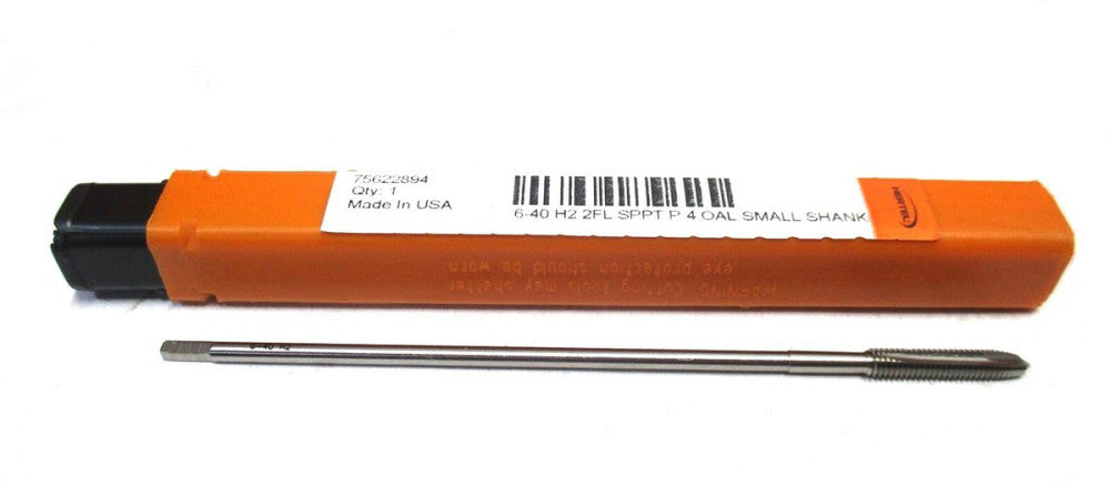 NEW #6-40 x 4" OAL UNF H2 2B/3B 2-Flute HSS Plug Spiral Point Extension Tap