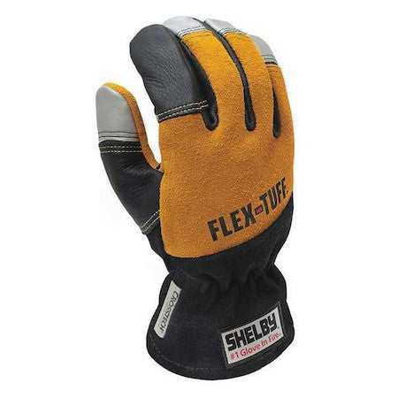 Shelby 5292 Firefighters Gloves,2Xl,Blk/Gld/Slvr,Pr