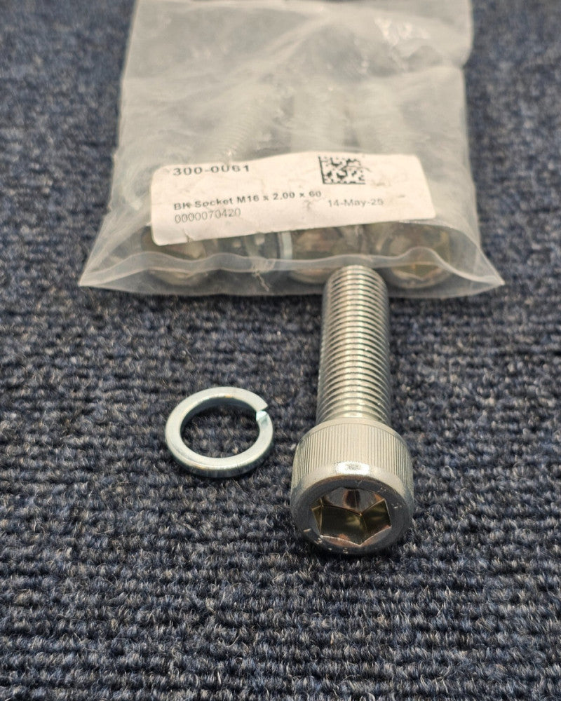 (4 PIECES) BK Socket 300-0061 M16 x 2.00 x 60 Socket Head Cap Screws