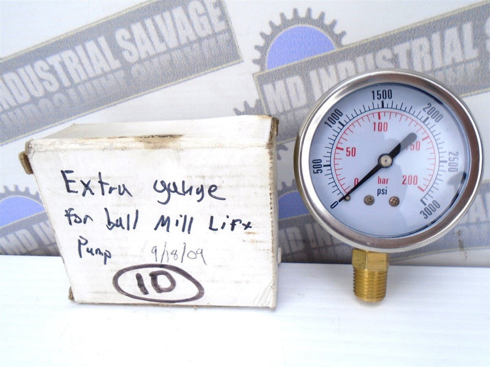 New Dynamic - LCF-1P-210-A - 2.5" -Liquid Filled Press Gauge 1/4" NPT 0-3000psi