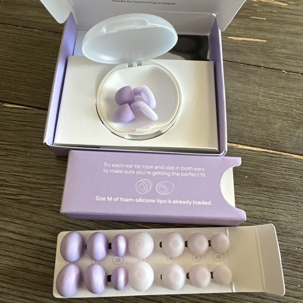 Loop Dream Silicone/Memory Foam Tips Sleeping Comfortable Lilac