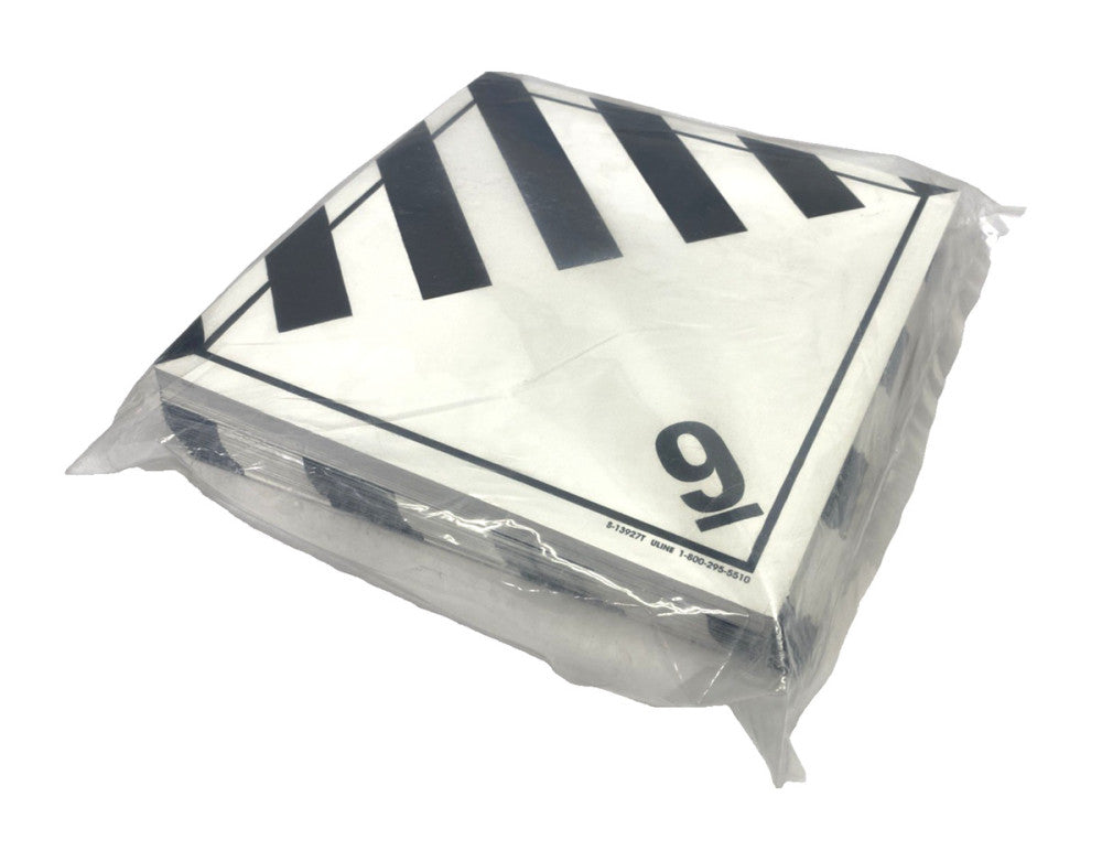 ULINE S-13927T Tagboard Placard, Misc. Dangerous Goods Class 9, 10-3/4" 100-PACK