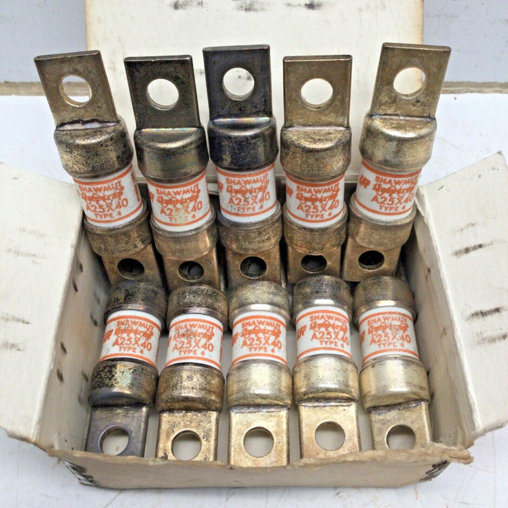 FERRAZ SHAWMUT A25X40 TYPE 4 AMPTRAP FUSE 40 AMP 250VAC (LOT of 10)