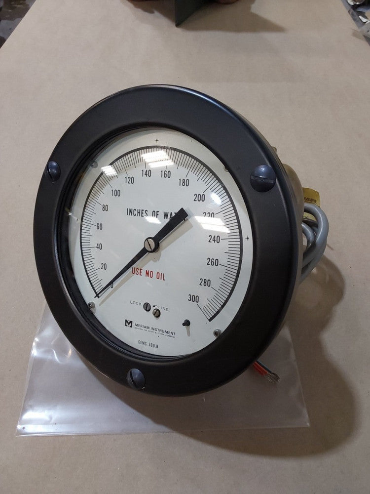 Meriam Instrument 1226-1 Range 300  0-300 Inches of Water Pressure Gauge 