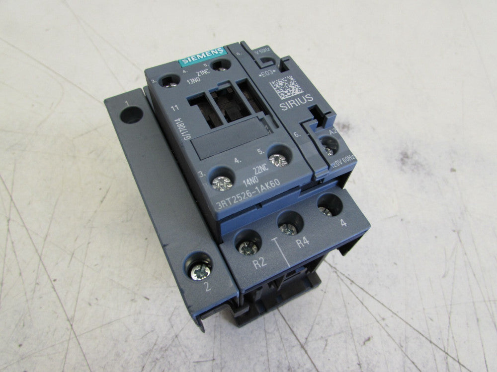 SIEMENS SIRIUS 3RT2526-1AK60 CONTACTOR 110V/50HZ 120V/60HZ XLNT USED TAKEOUT 