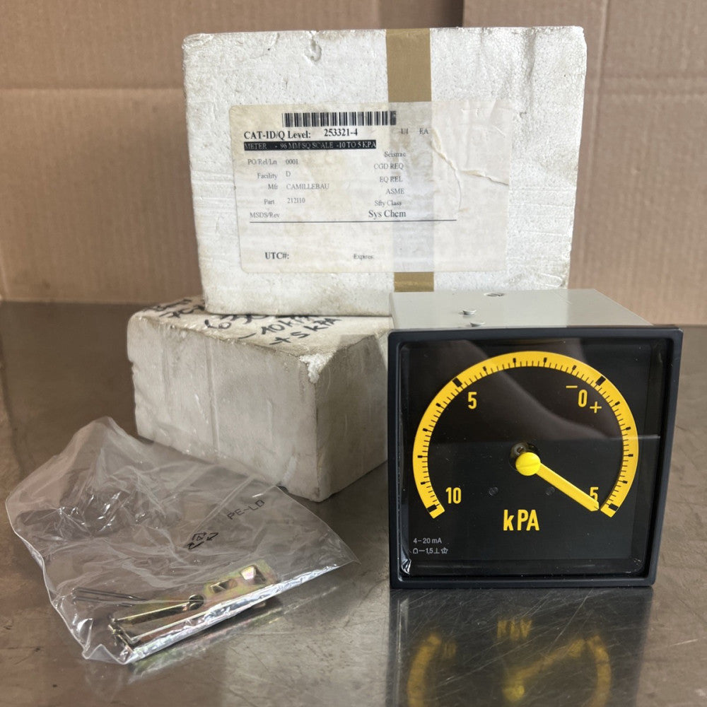 Camille Bauer 212I10 Pressure Meter -10 To 5kpa Nos Surplus