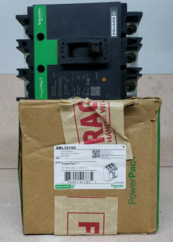 New Old Stock! Square D QBL32150 150 Amp 3 Pole PowerPact Circuit Breaker 