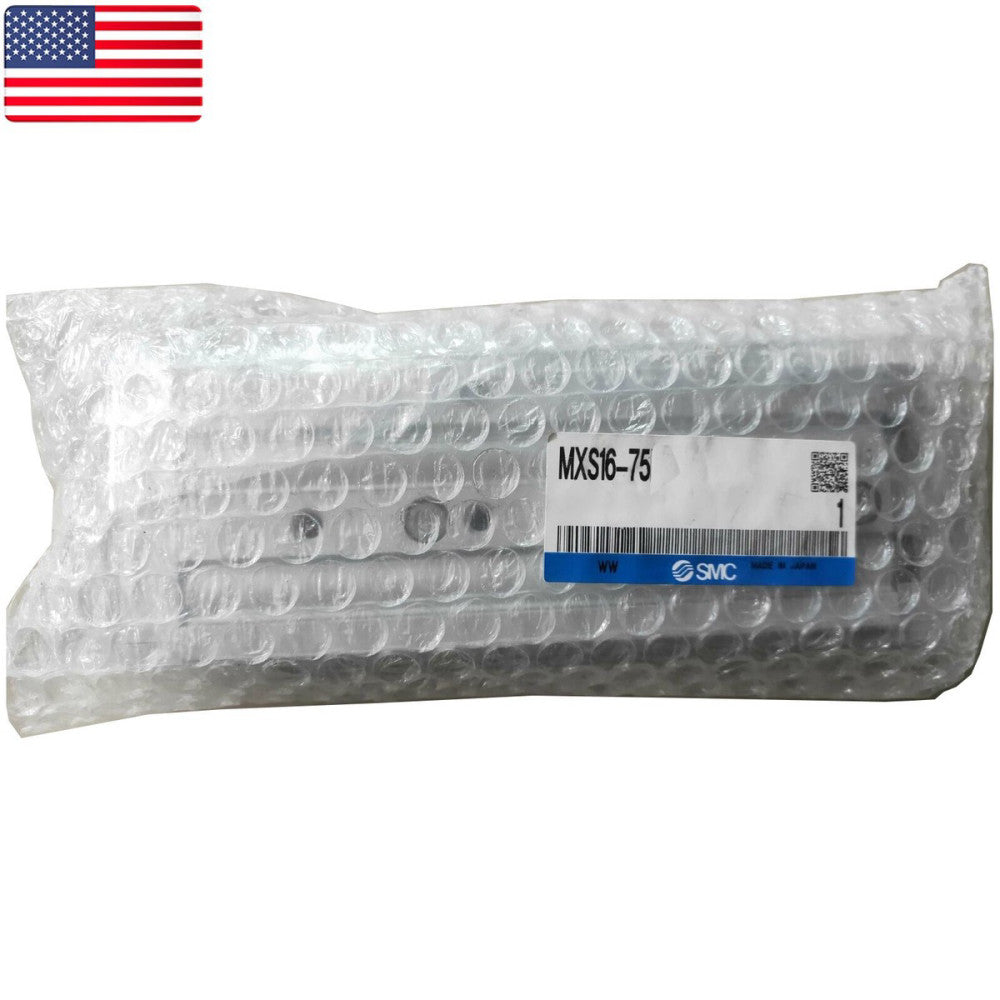 One New SMC MXS16-75 Double Acting Guided Cylinder Air Slide Table - US Stock