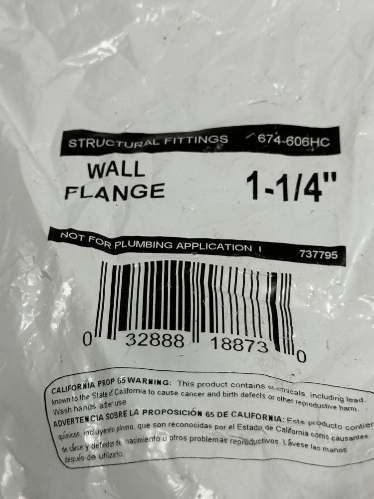 Steel Tek Wall Flange 1 1/4 Structural Fitting 674-606HC NEW Fast Ship