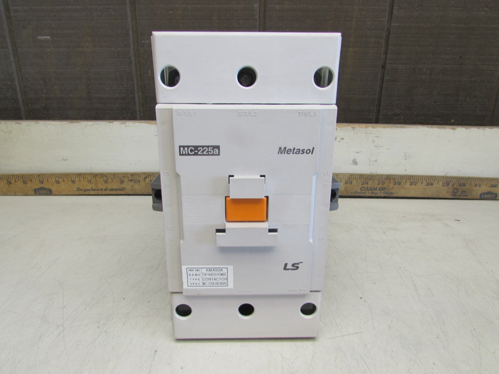 LS METASOL MC-225A , CONTACTOR , 3p/600v/150hp/275a , CONTACTS 99%, COIL=120V,