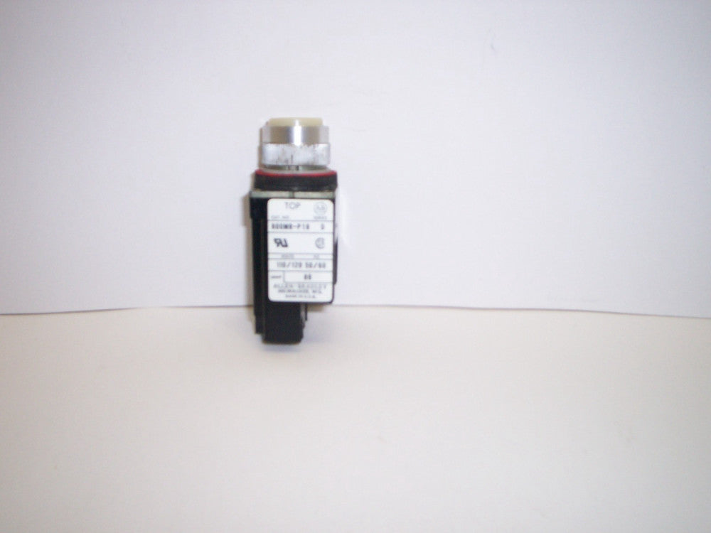 ALLEN BRADLEY 800MR-P16W SER D PILOT LIGHT RAISED WHITE TRANSFORMER 120V 50/60HZ