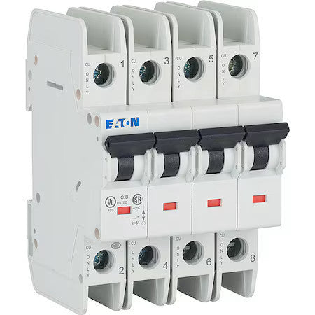 Eaton Faz-C1/4-Na Iec Miniature Circuit Breaker, Faz-Na Series, 1A, 4 Pole,