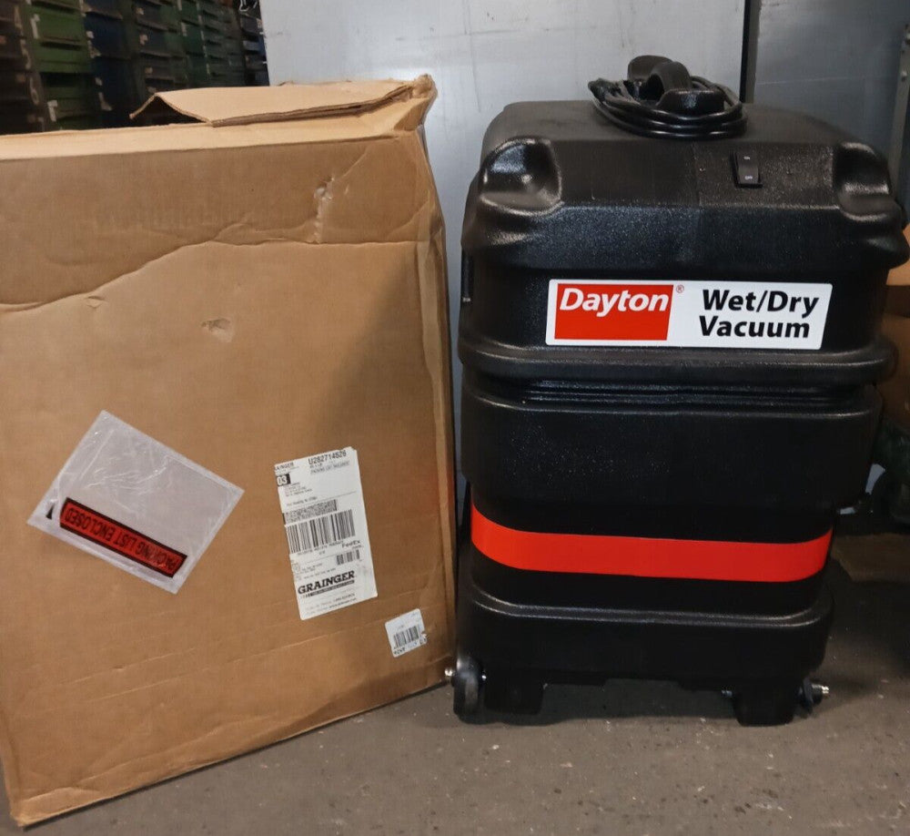 NEW DAYTON MV-1800-0GEV INDUSTRIAL/COMMMERCIAL 18 GALLON SHOP VACCUM (FLAW)
