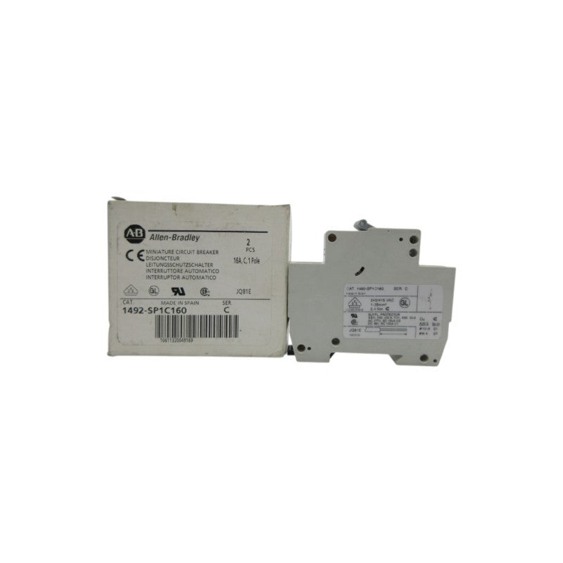 ALLEN BRADLEY 1492-SP1C160 SER. C 240/415VAC 16A (PKG OF 2) NSMP