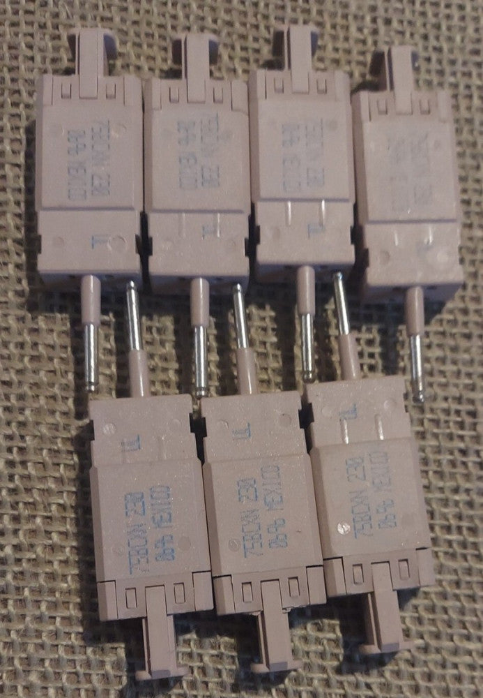 Lot of 7 -  Porta Systems 75BCXN-230 1-Pin 230V Gas Tube Protector