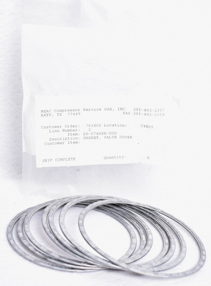 7 Count NEAC AIR Compressor Service Valve Seat Gaskets  Z8-074088-008