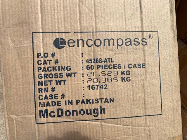 (Case of 60) Encompass  45268-ATL Exam Gown Patient 68 x 48" Blue/Mauve Atlantis