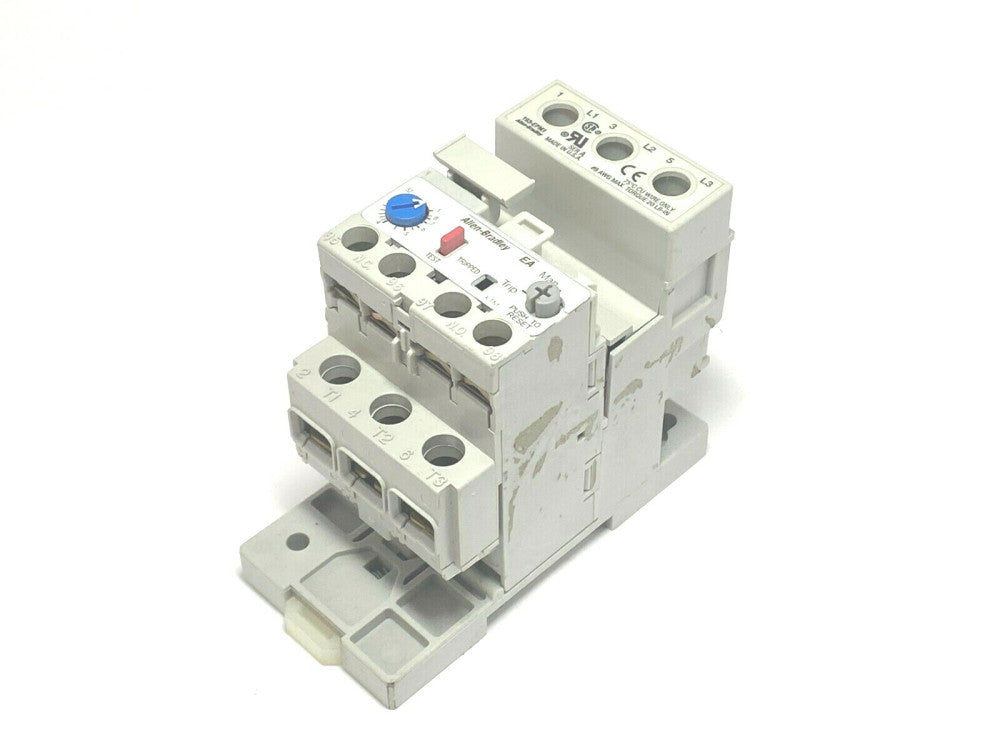Allen Bradley 193-EA1CB Overload Relay With 193-EPM1 Din Rail Mount