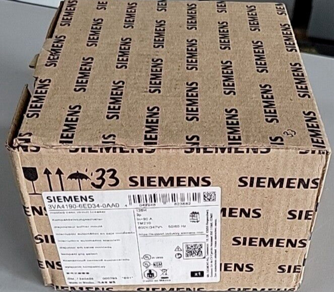SIEMENS 3VA4190-6ED34-0AA0  , Circuit Breaker,  3P/90A /480V/65kA