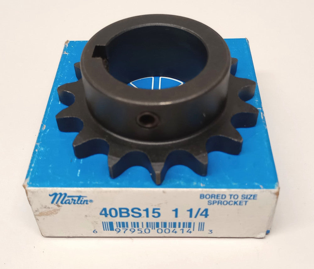 Martin 40BS15 1 1/4 Bored To Size Sprocket 1-1/4" Keyed Bore 40BS15114