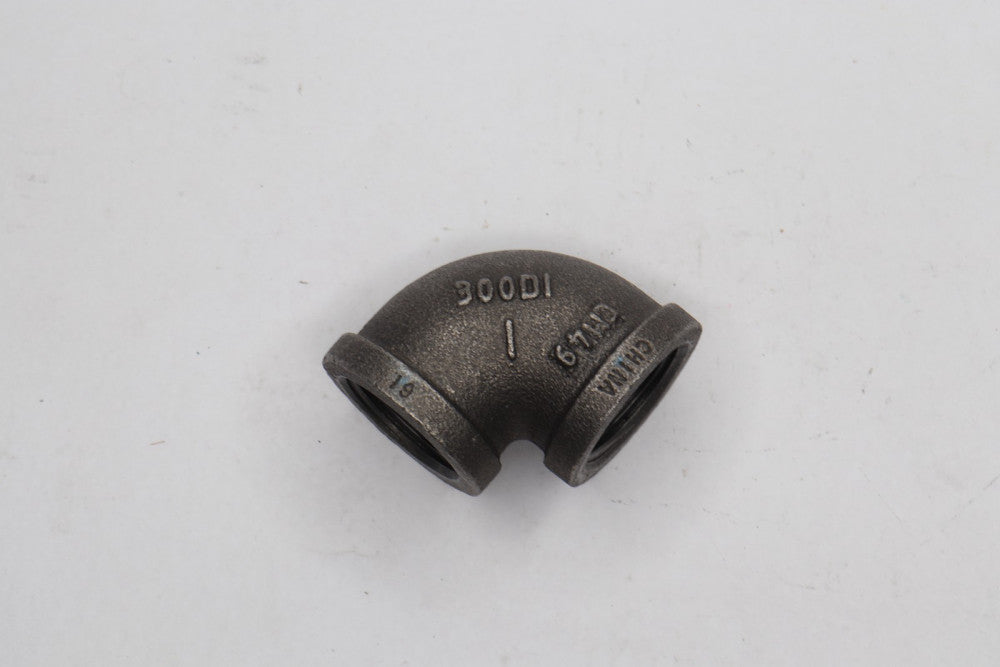 Black Malleable Iron 90 Degree Elbow 1" 300DI