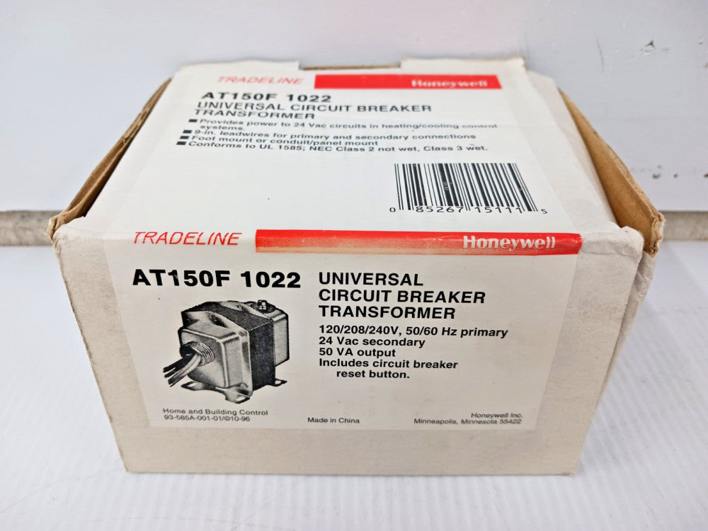 New Honeywell 50 VA Universal Circuit Breaker Transformer 240V AT150F 1022