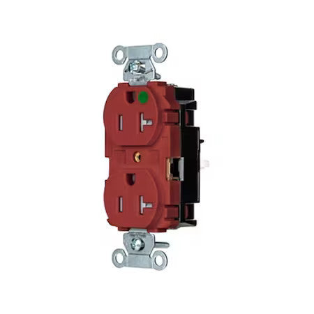Hubbell Wiring Device-Kellems 8300Strtr Straight Blade Receptacle, 5-20R, 20 A,