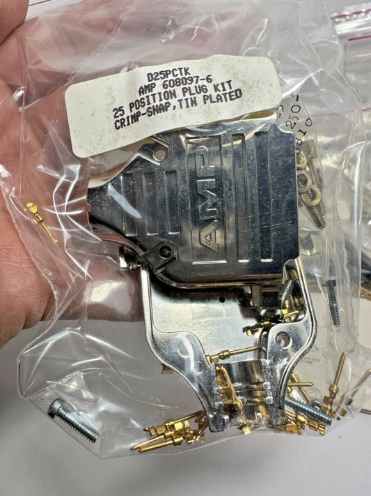 (Box of 5) AMP D25PCTK 25 Position Plug kit Crimp Snap Tin Plated 608097-6